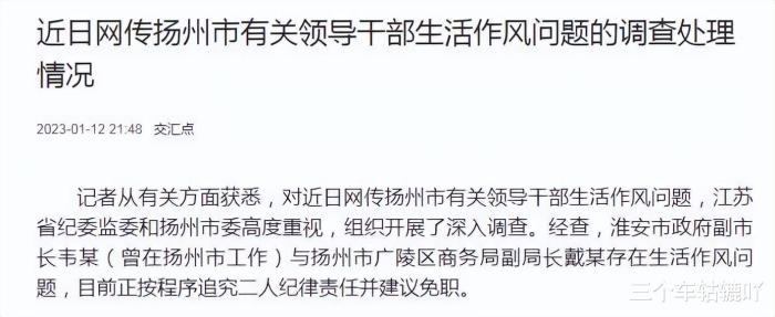 扬州女副局长出轨案件，扬州女副局长出轨案例-第2张图片